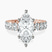 Pre-Designed 14kt Rose Gold Celeste Side Oval Lab Diamond Eternity Ring