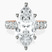 Pre-Designed 14kt Rose Gold Celeste Side Oval Lab Diamond Eternity Ring