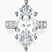 Pre-Designed 10kt Rose Gold Celeste Side Oval Lab Diamond Eternity Ring