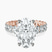 Pre-Designed 18kt Rose Gold Celeste Side Oval Lab Diamond Eternity Ring