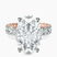 Pre-Designed 10kt Rose Gold Celeste Side Oval Lab Diamond Eternity Ring