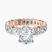 Pre-Designed 18kt Rose Gold Celeste Side Oval Lab Diamond Eternity Ring
