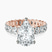 Pre-Designed 18kt Rose Gold Celeste Side Oval Lab Diamond Eternity Ring