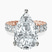 Pre-Designed 10kt Rose Gold Celeste Side Oval Lab Diamond Eternity Ring