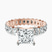Celeste Side Oval Lab Diamond Eternity Engagement Ring in 18ct Rose Gold