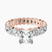 Pre-Designed 18kt Rose Gold Celeste Side Oval Lab Diamond Eternity Ring