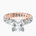 Pre-Designed 10kt Rose Gold Celeste Side Oval Lab Diamond Eternity Ring