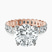 Pre-Designed 18kt Rose Gold Celeste Side Oval Lab Diamond Eternity Ring