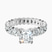 Pre-Designed 14kt White Gold Celeste Side Oval Lab Diamond Eternity Ring