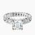 Celeste Side Oval Lab Diamond Eternity Engagement Ring in 18kt White Gold