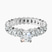 Pre-Designed 14kt White Gold Celeste Side Oval Lab Diamond Eternity Ring