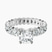 Pre-Designed 18kt White Gold Celeste Side Oval Lab Diamond Eternity Ring