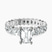 Pre-Designed 10kt White Gold Celeste Side Oval Lab Diamond Eternity Ring