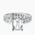 Pre-Designed 14kt White Gold Celeste Side Oval Lab Diamond Eternity Ring