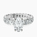 Pre-Designed 14kt White Gold Celeste Side Oval Lab Diamond Eternity Ring