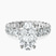 Pre-Designed 18kt White Gold Celeste Side Oval Lab Diamond Eternity Ring