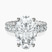 Pre-Designed 10kt White Gold Celeste Side Oval Lab Diamond Eternity Ring