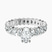 Pre-Designed 14kt White Gold Celeste Side Oval Lab Diamond Eternity Ring