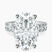 Pre-Designed 14kt White Gold Celeste Side Oval Lab Diamond Eternity Ring