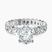 Pre-Designed 14kt White Gold Celeste Side Oval Lab Diamond Eternity Ring