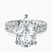 Pre-Designed 14kt White Gold Celeste Side Oval Lab Diamond Eternity Ring