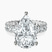 Pre-Designed 14kt White Gold Celeste Side Oval Lab Diamond Eternity Ring