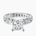 Celeste Side Oval Lab Diamond Eternity Engagement Ring in Platinum