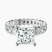 Pre-Designed 10kt White Gold Celeste Side Oval Lab Diamond Eternity Ring