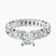 Pre-Designed 18kt White Gold Celeste Side Oval Lab Diamond Eternity Ring