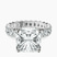 Pre-Designed 14kt White Gold Celeste Side Oval Lab Diamond Eternity Ring