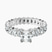 Pre-Designed 14kt White Gold Celeste Side Oval Lab Diamond Eternity Ring