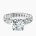 Celeste Side Oval Lab Diamond Eternity Engagement Ring in Platinum