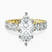 Celeste Side Oval Lab Diamond Eternity Engagement Ring in 10kt Yellow Gold