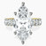 Pre-Designed 10kt Yellow Gold Celeste Side Oval Lab Diamond Eternity Ring