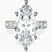Pre-Designed 10kt Yellow Gold Celeste Side Oval Lab Diamond Eternity Ring