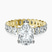 Celeste Side Oval Lab Diamond Eternity Engagement Ring in 10kt Yellow Gold