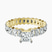 Pre-Designed 18kt Yellow Gold Celeste Side Oval Lab Diamond Eternity Ring