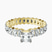 Pre-Designed 18kt Yellow Gold Celeste Side Oval Lab Diamond Eternity Ring
