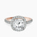 Anastasia Halo Lab Diamond Engagement Ring in 10kt Rose Gold