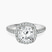 Anastasia Halo Lab Diamond Engagement Ring in Platinum