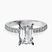 Sara Tapered Eternity Lab Diamond Engagement Ring in 10kt White Gold