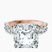 Pre-Designed 10kt Rose Gold Danica Side Oval Lab Diamond Eternity Ring