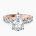 Danica Side Oval Lab Diamond Eternity Engagement Ring in 9ct Rose Gold
