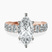 Lillian Side Oval Lab Diamond Eternity Engagement Ring in 10kt Rose Gold