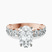 Pre-Designed 14ct Rose Gold Lillian Side Oval Lab Diamond Eternity Ring
