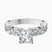 Pre-Designed 10kt White Gold Lillian Side Oval Lab Diamond Eternity Ring
