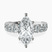 Lillian Side Oval Lab Diamond Eternity Engagement Ring in 10kt White Gold