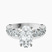 Lillian Side Oval Lab Diamond Eternity Engagement Ring in 10kt White Gold