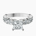 Pre-Designed 10kt White Gold Lillian Side Oval Lab Diamond Eternity Ring