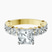 Lillian Side Oval Lab Diamond Eternity Engagement Ring in 18kt Yellow Gold